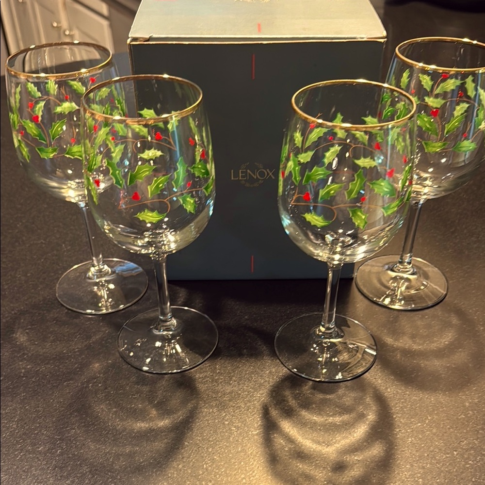 NEW Lenox Holiday Glasses